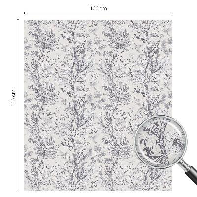 Pellicola per vetri privacy Foglie e farfalle