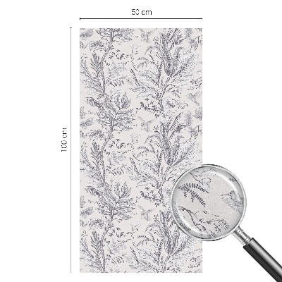 Pellicola per vetri privacy Foglie e farfalle