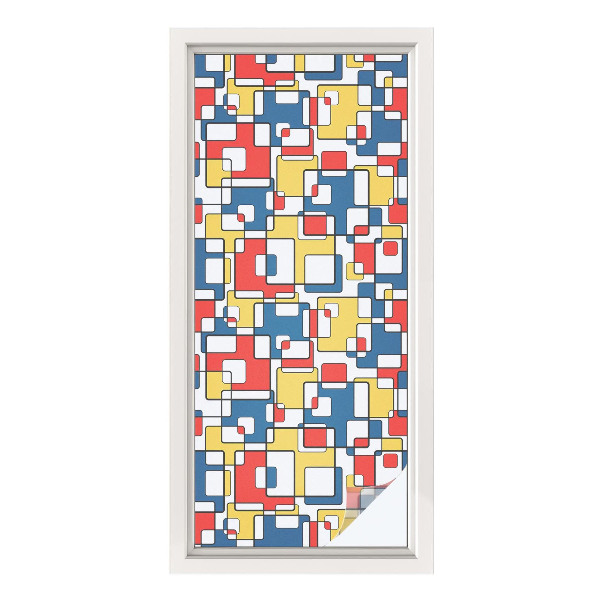 Pellicola adesiva effetto vetrata colorata Forme geometriche