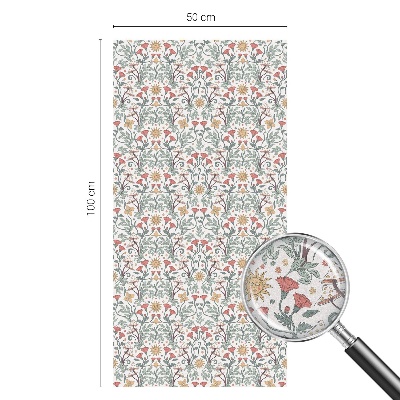Pellicola per vetri effetto ghiaccio colorato Foglie di volpe