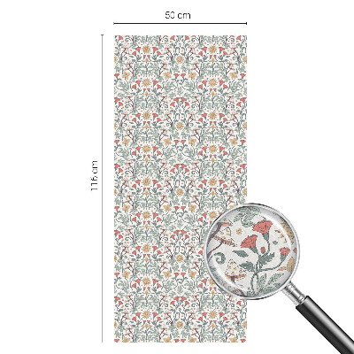 Pellicola per vetri effetto ghiaccio colorato Foglie di volpe