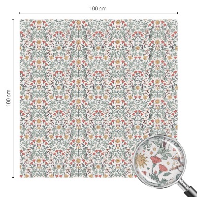 Pellicola per vetri effetto ghiaccio colorato Foglie di volpe