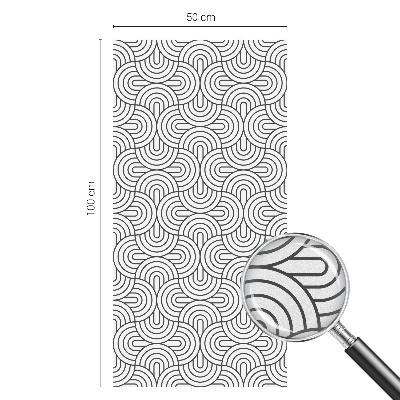 Pellicola adesiva effetto vetrata colorata Semicerchi geometrici