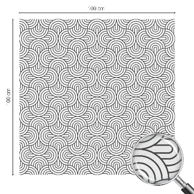 Pellicola adesiva effetto vetrata colorata Semicerchi geometrici