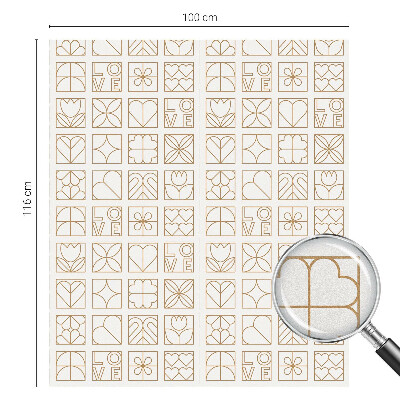 Pellicola per vetri effetto vetrata Amore geometrico