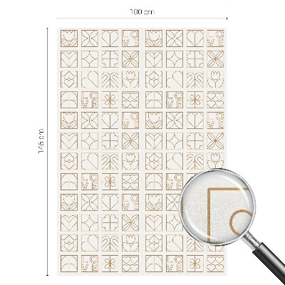 Pellicola per vetri effetto vetrata Amore geometrico