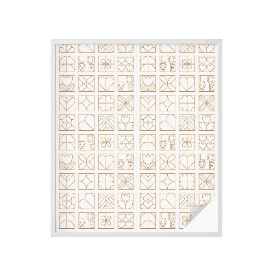 Pellicola per vetri effetto vetrata Amore geometrico