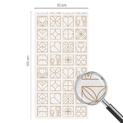 Pellicola per vetri effetto vetrata Amore geometrico