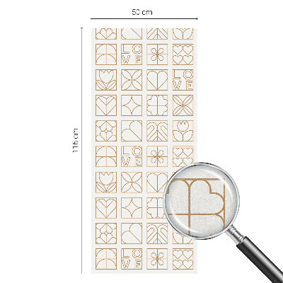 Pellicola per vetri effetto vetrata Amore geometrico