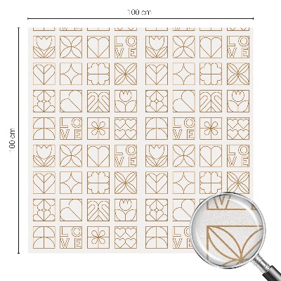 Pellicola per vetri effetto vetrata Amore geometrico