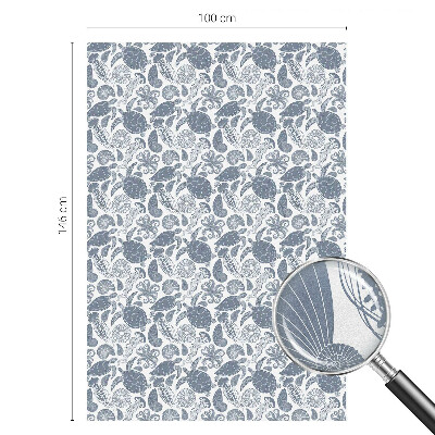 Pellicola adesiva effetto vetrata colorata vita oceanica