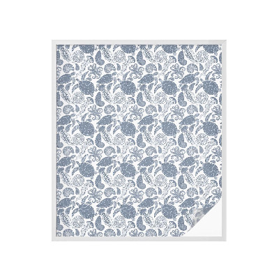 Pellicola adesiva effetto vetrata colorata vita oceanica