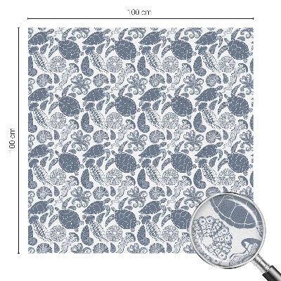 Pellicola adesiva effetto vetrata colorata vita oceanica