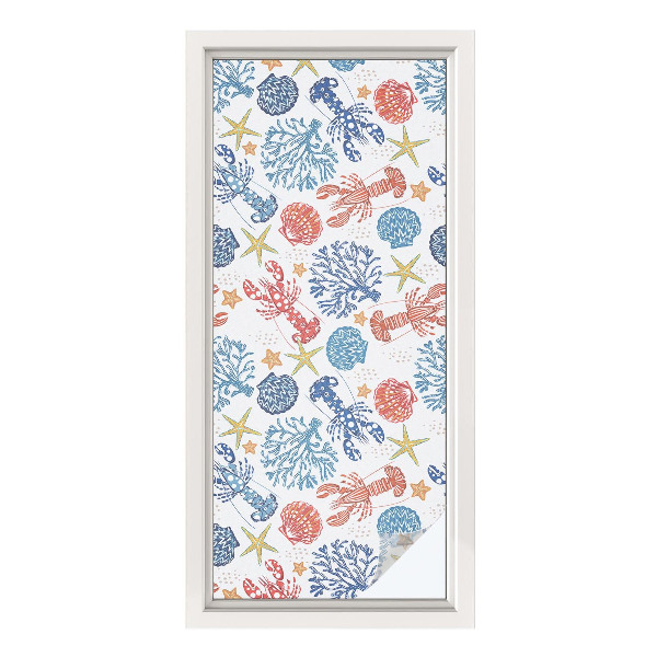 Pellicola per vetri privacy Coralli gamberi