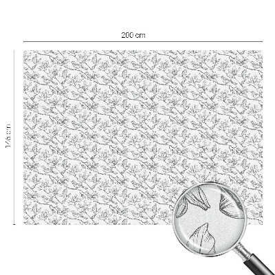 Pellicola adesiva effetto vetrata colorata Uccelli e fiori