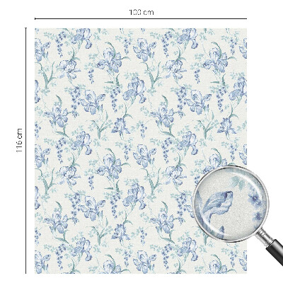 Pellicola per vetri privacy Fiori blu