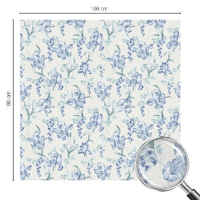 Pellicola per vetri privacy Fiori blu