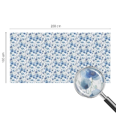 Pellicola per vetri effetto ghiaccio colorato Fiori ad acquerello