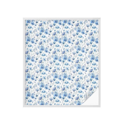 Pellicola per vetri effetto ghiaccio colorato Fiori ad acquerello