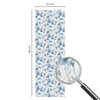 Pellicola per vetri effetto ghiaccio colorato Fiori ad acquerello