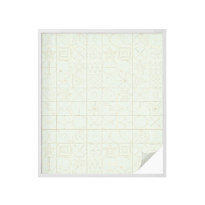 Pellicola adesiva effetto vetrata colorata mosaico geometrico