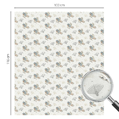 Pellicola per vetri effetto ghiaccio colorato Modello di uccelli