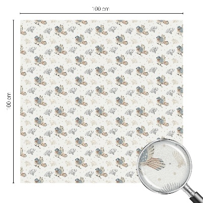 Pellicola per vetri effetto ghiaccio colorato Modello di uccelli