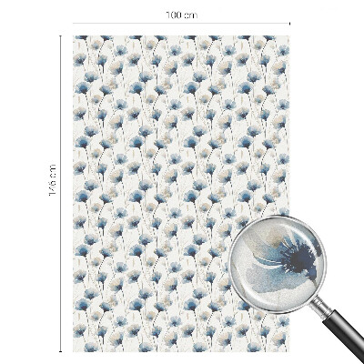 Pellicola decorativa per vetri Fiori blu