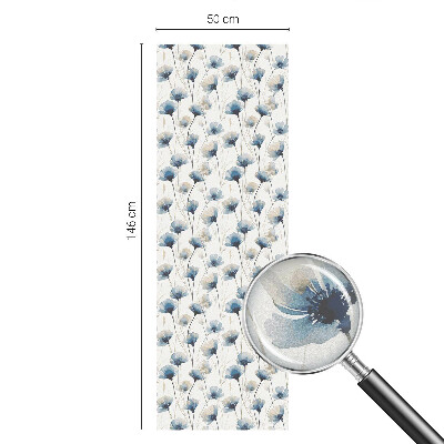 Pellicola decorativa per vetri Fiori blu