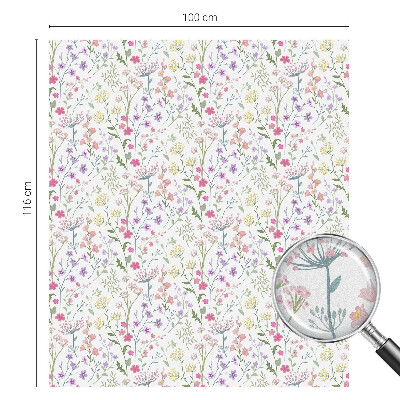 Pellicola per vetri effetto vetrata prato fiorito