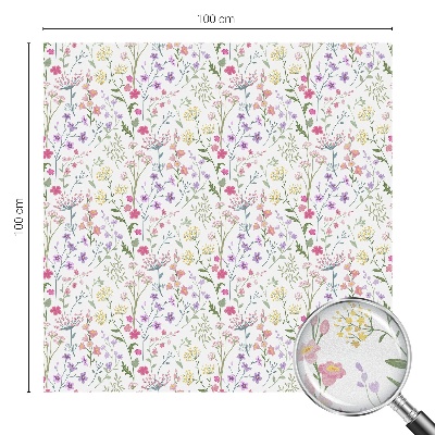 Pellicola per vetri effetto vetrata prato fiorito