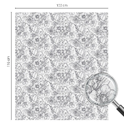 Pellicola per vetri effetto ghiaccio colorato Eleganza floristica