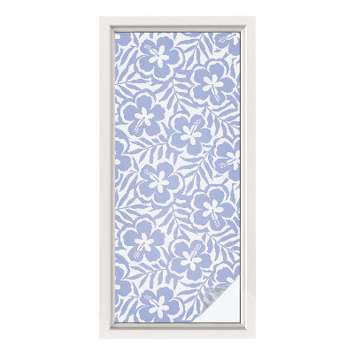 Pellicola per vetri effetto vetrata fiori di ibisco