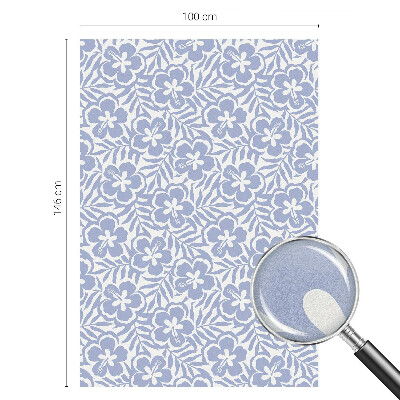 Pellicola per vetri effetto vetrata fiori di ibisco