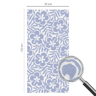 Pellicola per vetri effetto vetrata fiori di ibisco