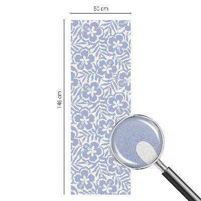 Pellicola per vetri effetto vetrata fiori di ibisco