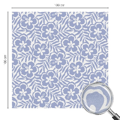 Pellicola per vetri effetto vetrata fiori di ibisco