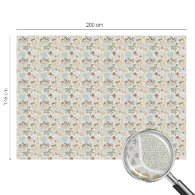 Pellicola adesiva effetto vetrata colorata Un villaggio idilliaco