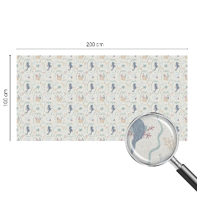 Pellicola per vetri effetto ghiaccio colorato Cavallucci marini