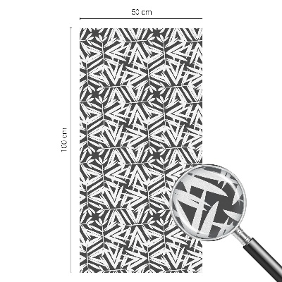 Pellicola adesiva effetto vetrata colorata Foglie geometriche