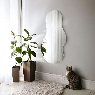 Specchio a forma organica moderno senza cornice