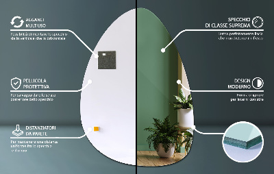 Specchio forma organica design elegante