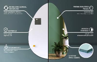 Specchio forma organica design elegante