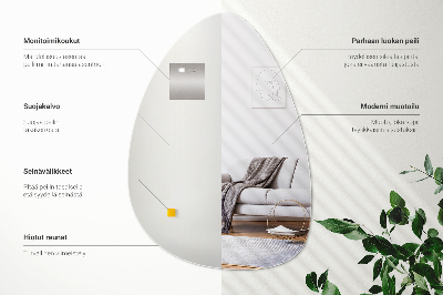Specchio forma organica design elegante