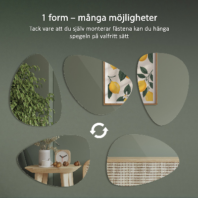 Specchio forma organica design elegante
