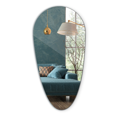 Unico specchio ondulato in velluto morbido personalizzato Specchio lungo  assimetrico a figura intera Corpo intero Grande specchio decorativo  decorativo irregolare -  Italia