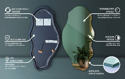 Specchio asimmetrico a LED Non ci sono cornici