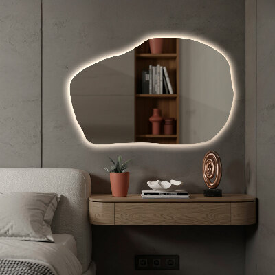 Specchio forma irregolare con led unico