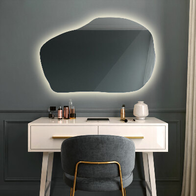 Specchio forma irregolare con led unico