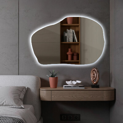 Specchio forma irregolare con led unico